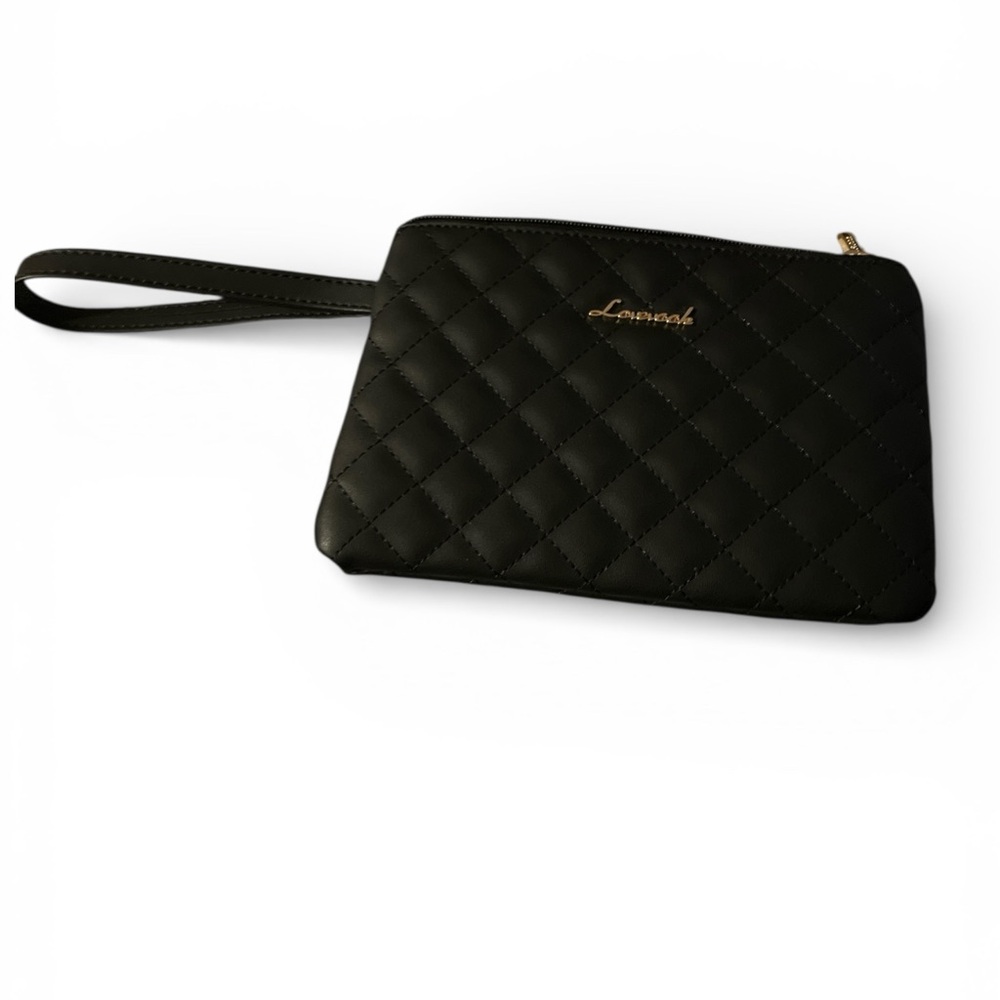 Chic Black Quilted Wristlet by [Brand]